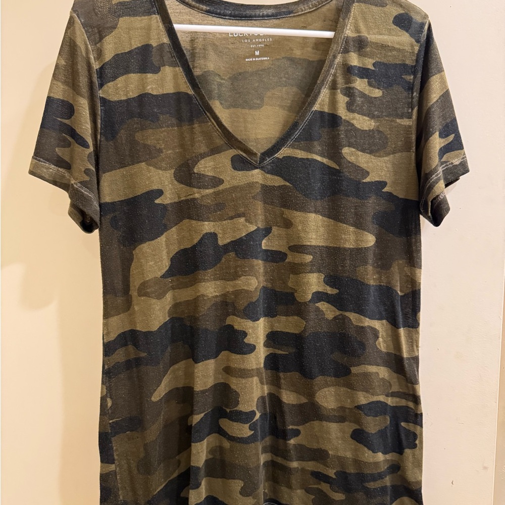 Lucky Brand Camo V-Neck T-Shirt